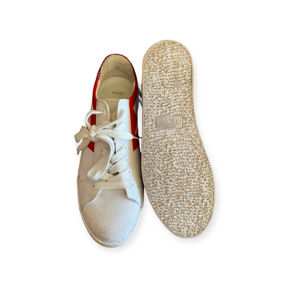🎁 MAJE Frencha fashion Sneakers shoes red glitter Size 38/8 🎁 - Picture 5 of 9